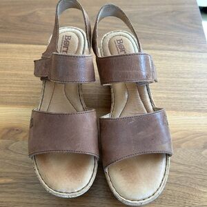 Born Brown Leather Sandals